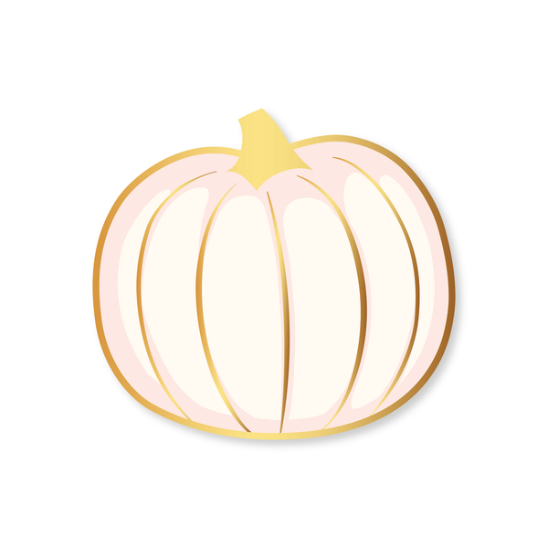 WHITE & GOLD PUMPKIN PLATES