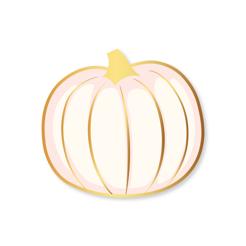 WHITE & GOLD PUMPKIN PLATES