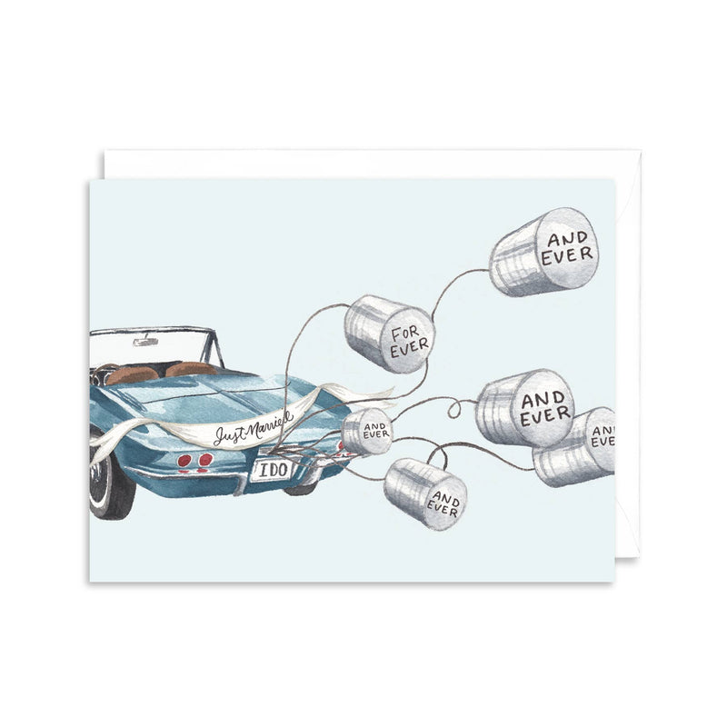 Getaway Car Just Married Wedding Greeting Card