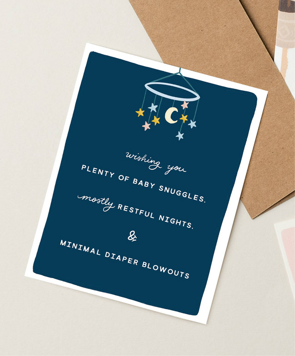 Mostly Restful | New Parent New Baby Card | Welcome Baby