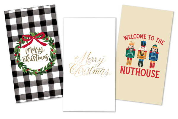 Funny Christmas Paper Guest Towels | Nuthouse - 16ct