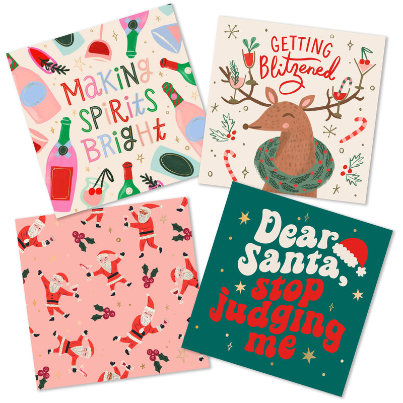 Funny Christmas Cocktail Napkins | Stop Judging Me - 20ct: Default Title