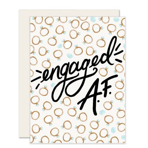 Engaged AF Card | Engagement Card