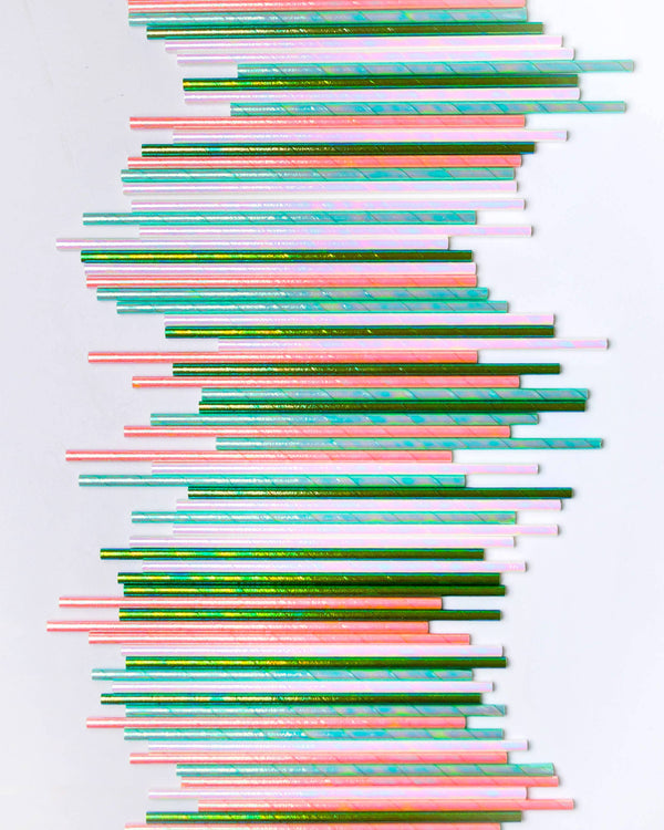 Foil Paper Straws - 8 Color Options - 25 Pk.: Iridescent