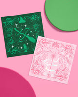 Emerald City Napkins - 24 paper napkins, Emerald City Cupcake Set - 24 sets of liners + toppers, wizard, witch, pink, green