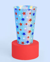 Stars & Stripes Cups - 16 iridescent 16 oz cups