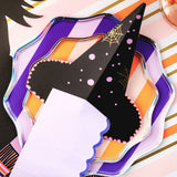 Pink, Orange & Purple Spooky Stripes Dessert Paper Plates