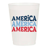America x 3 Frosted Cups - Patriotic: Pack of 10