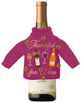 Holiday Wine Bottle Sweater | Thankful For Wine