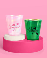Emerald City Cups - 16 plastic cups,Emerald City Cupcake Set - 24 sets of liners + toppers, wizard, witch, pink, green