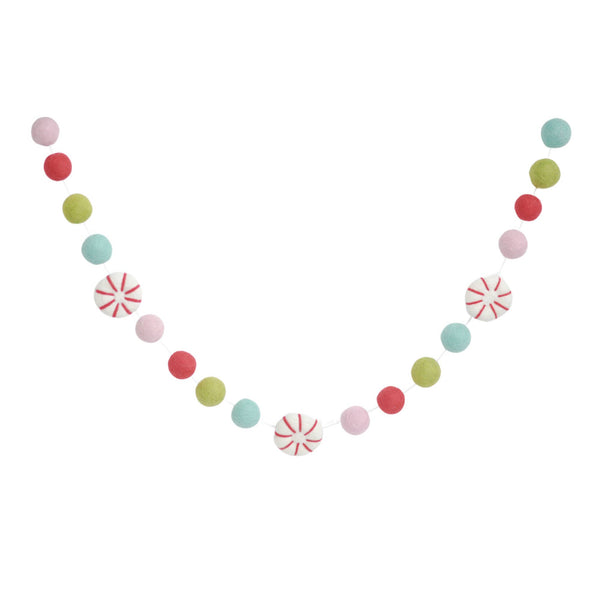 Felt Peppermint Garland: 6 feet
