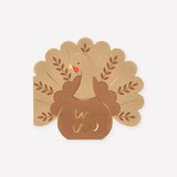 Folk Turkey Napkins (x16)