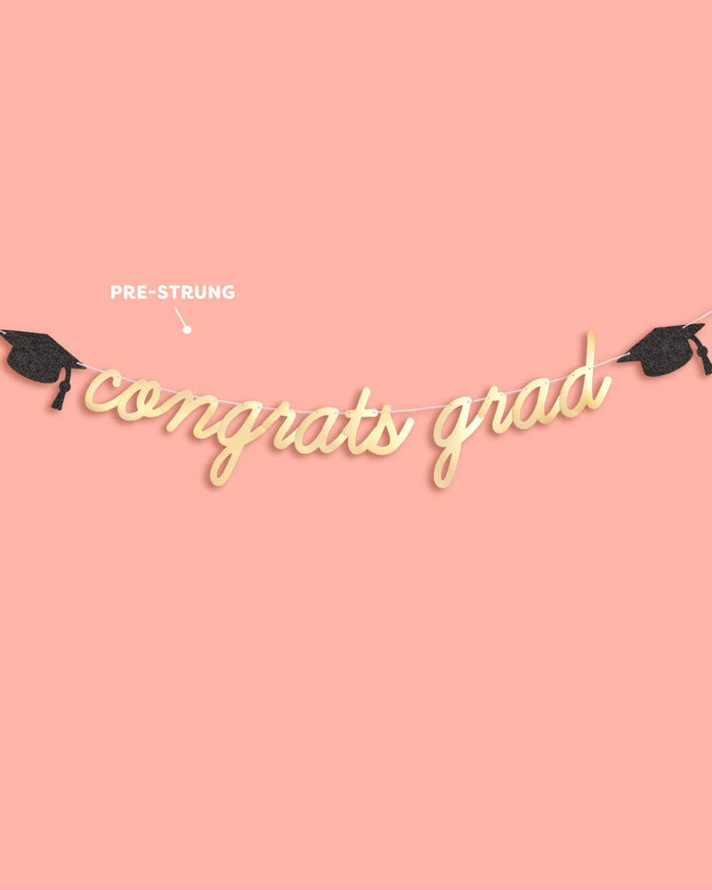 Congrats Grad Banner - two piece graduation banner