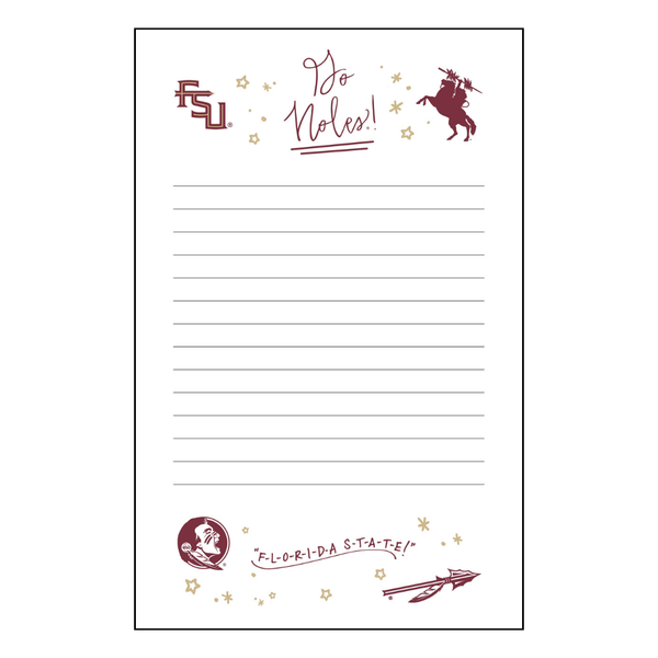 Florida State Confetti 5x8 Notepad