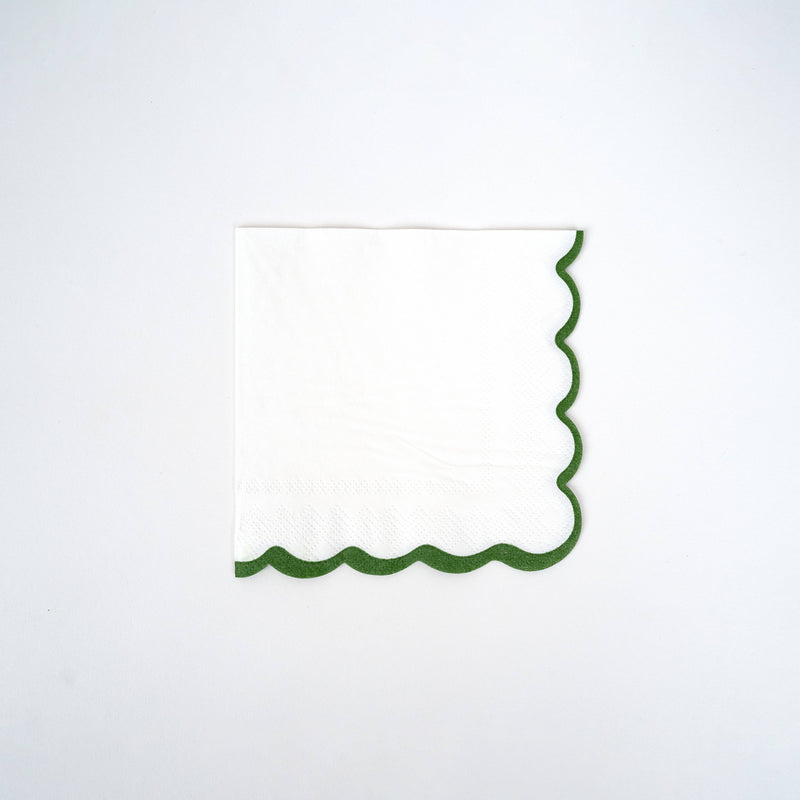 Holiday Scallop Cocktail Napkins