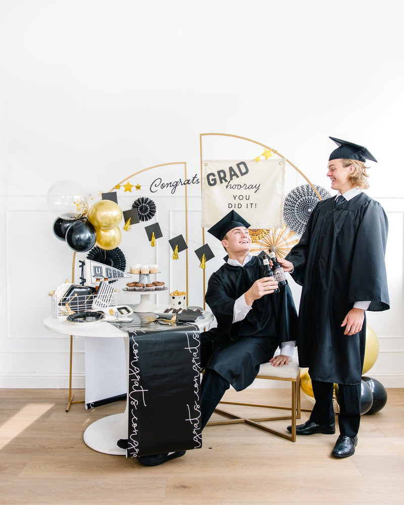 Congrats Grad Cap Banner Set