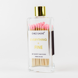 Everything is Fine - Glass Bottle Matches - Light Pink