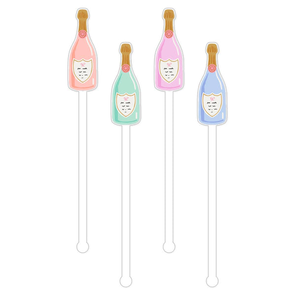 Stir Sticks Set | Champagne Bottle