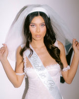 Bridal Shower Sash, Rhinestone Bride Accessory, Bach Gift