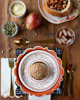 Falloween Pumpkin Round Dessert 8" Paper Plate