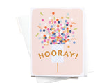 Hooray Confetti Popper Greeting Card