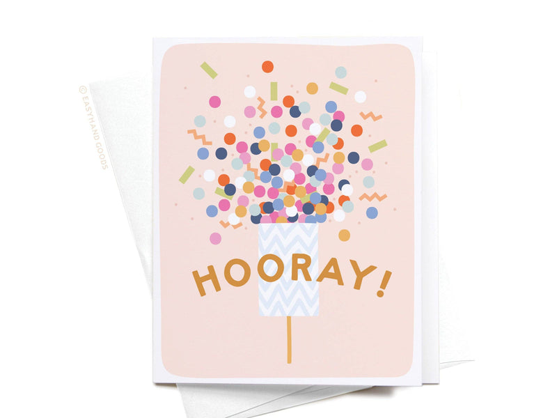 Hooray Confetti Popper Greeting Card