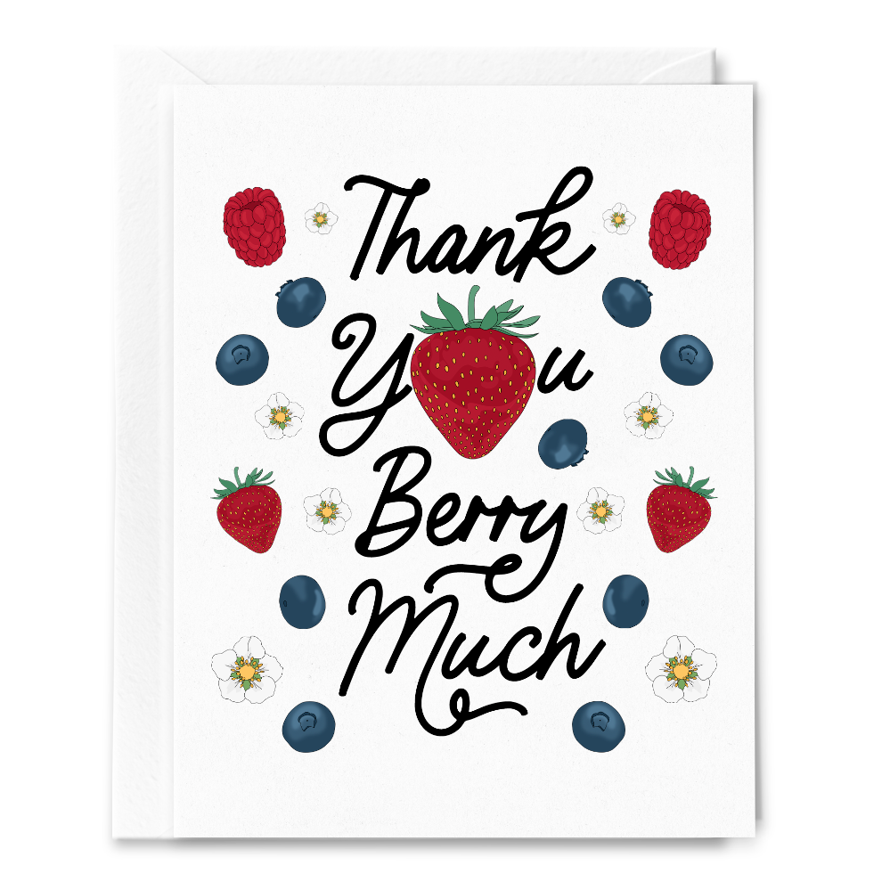 Thank You Berry Much, Thank You Card – Salty Soirée