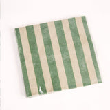 Wide Stripe – Green and Beige Stripe Lunch Napkins | Joy Ladder Premium Partyware