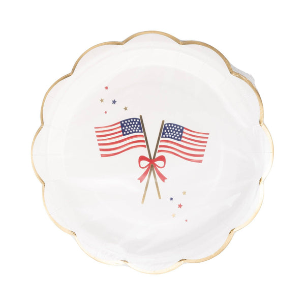 Flags Round Plate (8 ct)