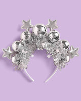 Disco Stars Headband - silver fringe headband