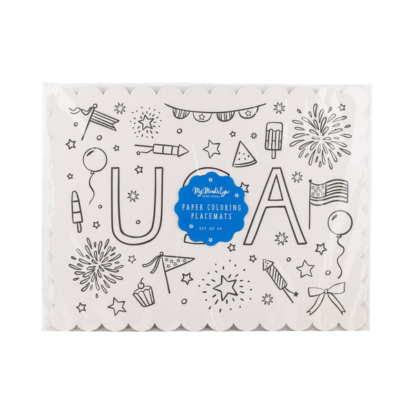 USA Coloring Activity Placemat (24 ct)