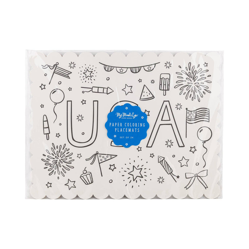 USA Coloring Activity Placemat (24 ct)