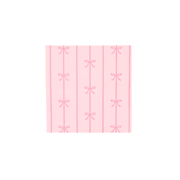 PETAL PINK SIGNATURE BOW SMALL NAPKINS