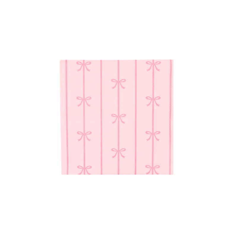PETAL PINK SIGNATURE BOW SMALL NAPKINS