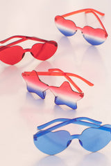 July 4 Fourth of July Sunglasses: Heart Red