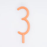 Slim Number Candle - 3