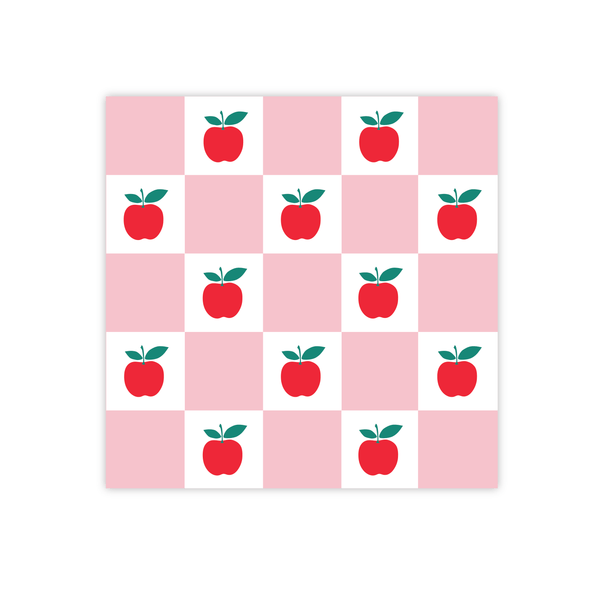 APPLE & PINK CHECKER LARGE NAPKINS