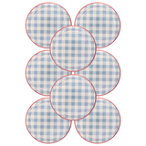 Hamptons Chambray Gingham Paper Plate