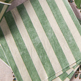 Wide Stripe – Green and Beige Stripe Lunch Napkins | Joy Ladder Premium Partyware