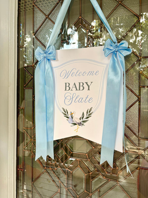 Welcome Baby Door Hanger & Balloon Bouquet