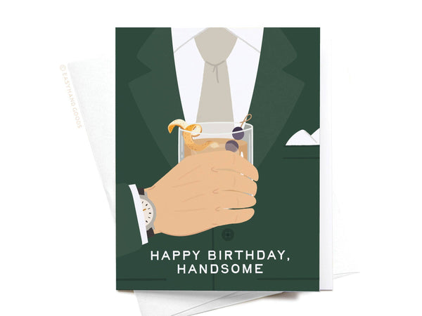 Happy Birthday Handsome Greeting Card: Light