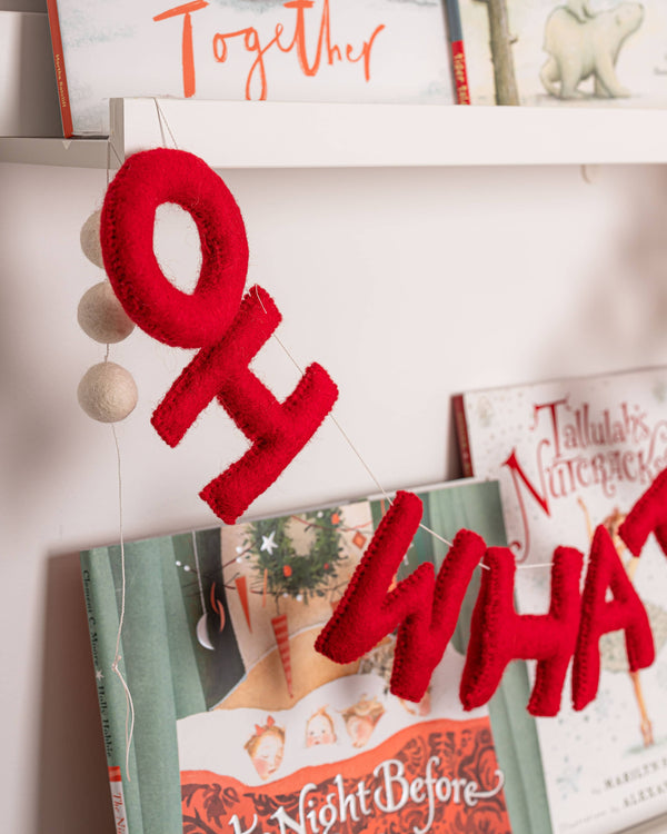 OH WHAT FUN Christmas Felt Letter Garland