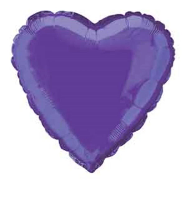 Foil Balloon 18in - Heart Deep Purple