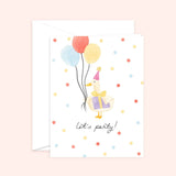 Birthday Silly Goose Card: White