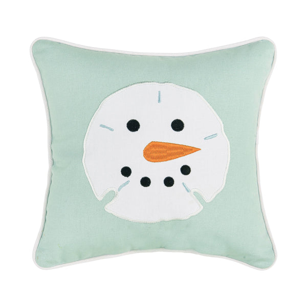 Christmas Snowman Sand Dollar Pillow