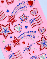 USA Face Gems | patriotic, fourth july, festival, americana