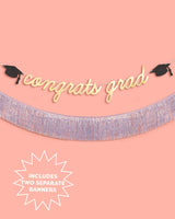 Congrats Grad Banner - two piece graduation banner
