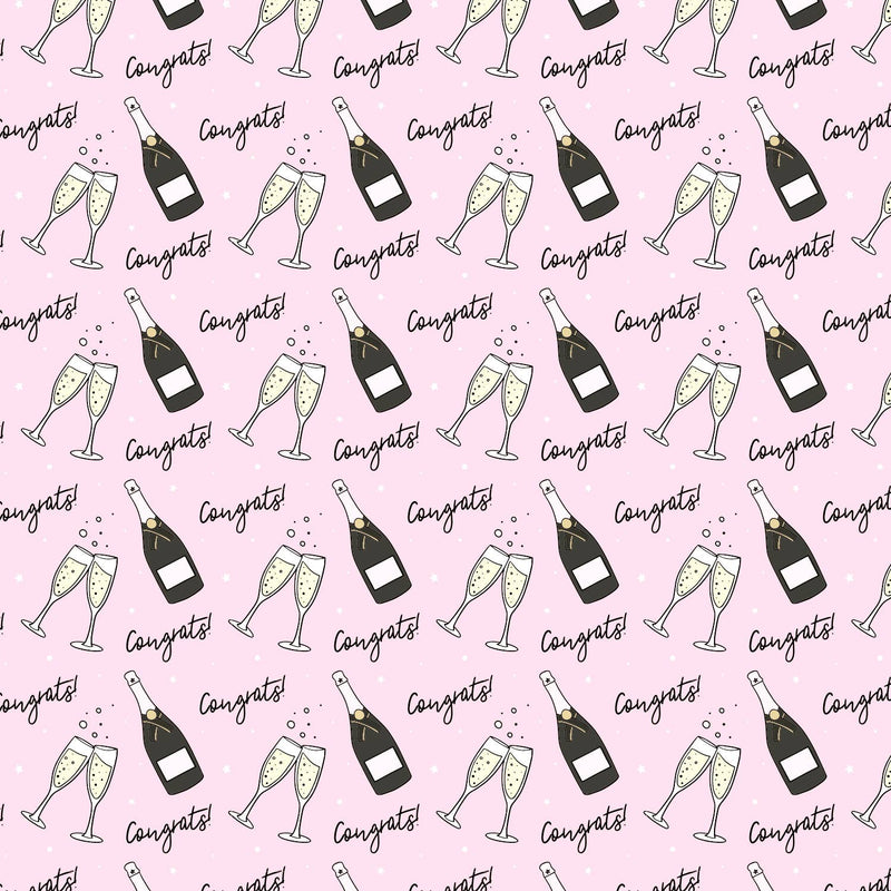 Congrats Champagne Wrapping Paper