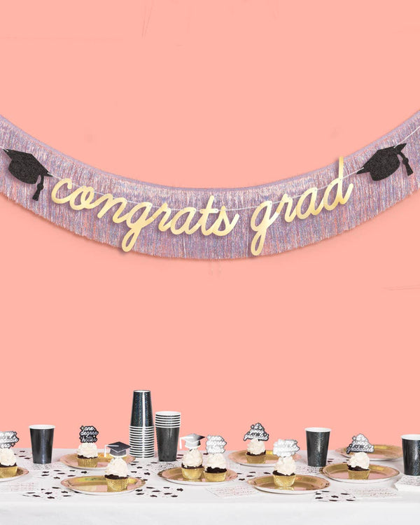 Congrats Grad Banner - two piece graduation banner