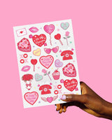 Valentines Day Temporary Tattoos, Galentines Heart Favors